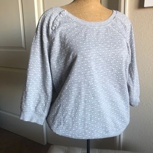 Maurices Grey Polka Dot Sweater XXL